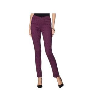DG2 Diane Gilman Virtual Stretch cotton blend Novelty Skinny Jean Women's. 14T